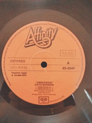 OF25% Vinilo LP Gato Barbieri - Obsession (1979)