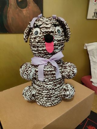 Perro artesanía lana