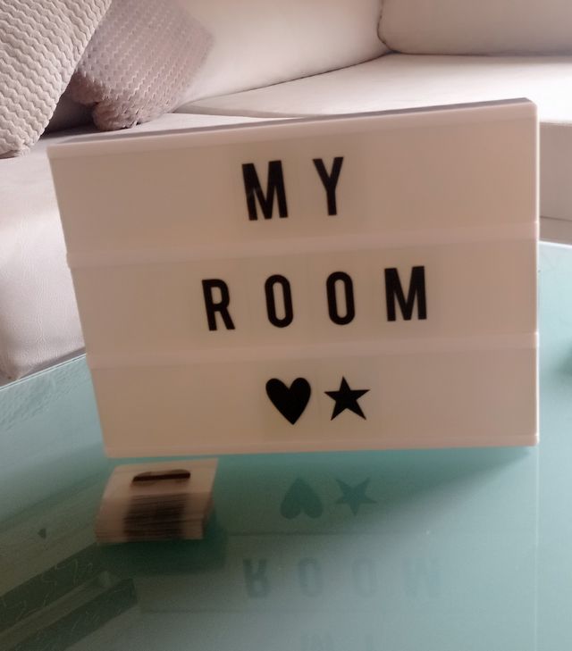 Cuadro cartel luminoso de decoración