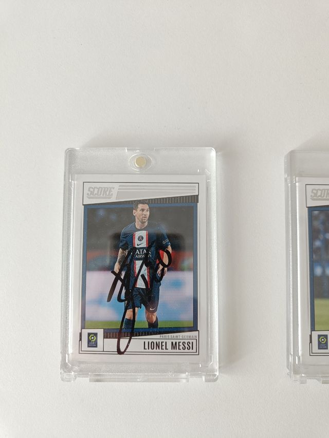 Messi and Neymar Signed Cards