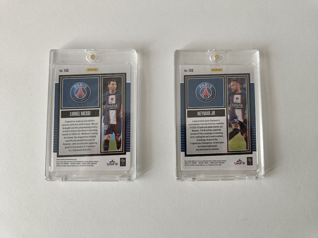 Messi and Neymar Signed Cards