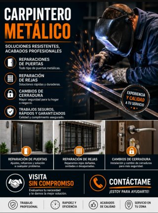 Cerrajeria y carpinteria metalica (herrero).