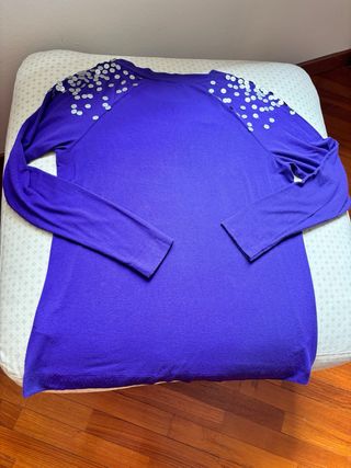 Maglia Missoni viola ricamata con pailettes