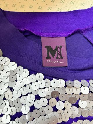Maglia Missoni viola ricamata con pailettes