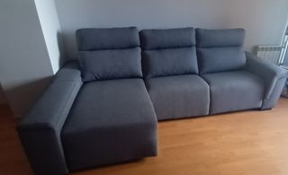 Sofá con sillones electricos y chaise longue