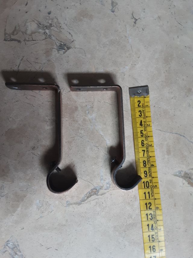 Barra cortina extensible plata otra cobre soportes