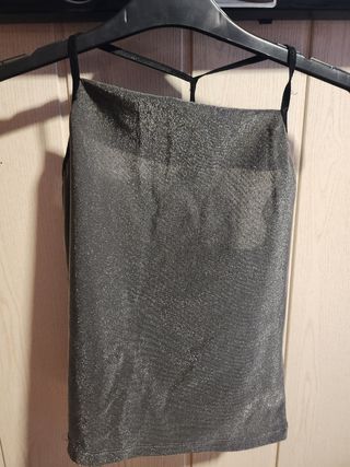 Top fiesta plateado amichi