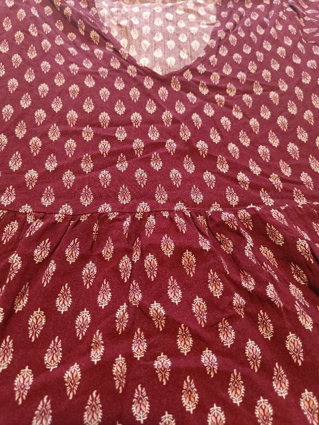 Vestido de verano granate