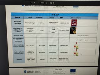 Libros 3° eso-15 eur uno, 25 eur dos