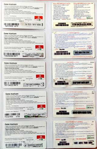 20 schede telefoniche Thor, Calciatori Panini