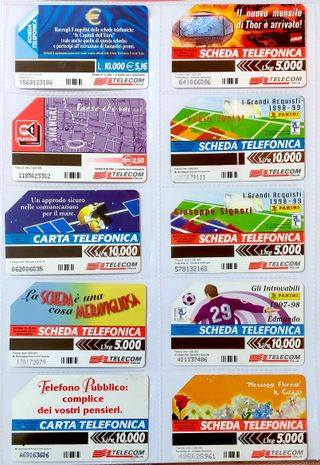 20 schede telefoniche Thor, Calciatori Panini