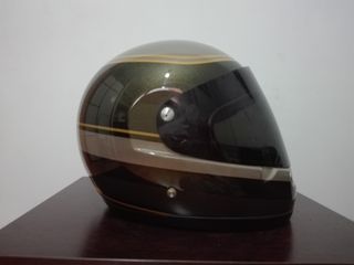 casco moto nzi street track. Color verde.