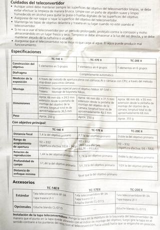 Teleconvertidor NIKON TC-17EII 1.7x