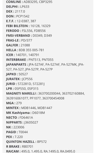 Pastilas de freno