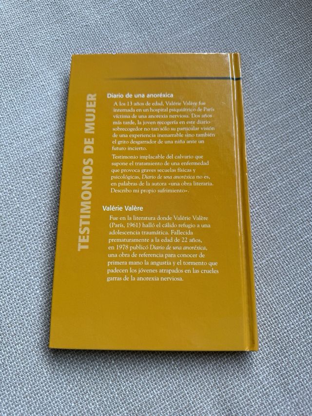 Libro Diario de una anorexica