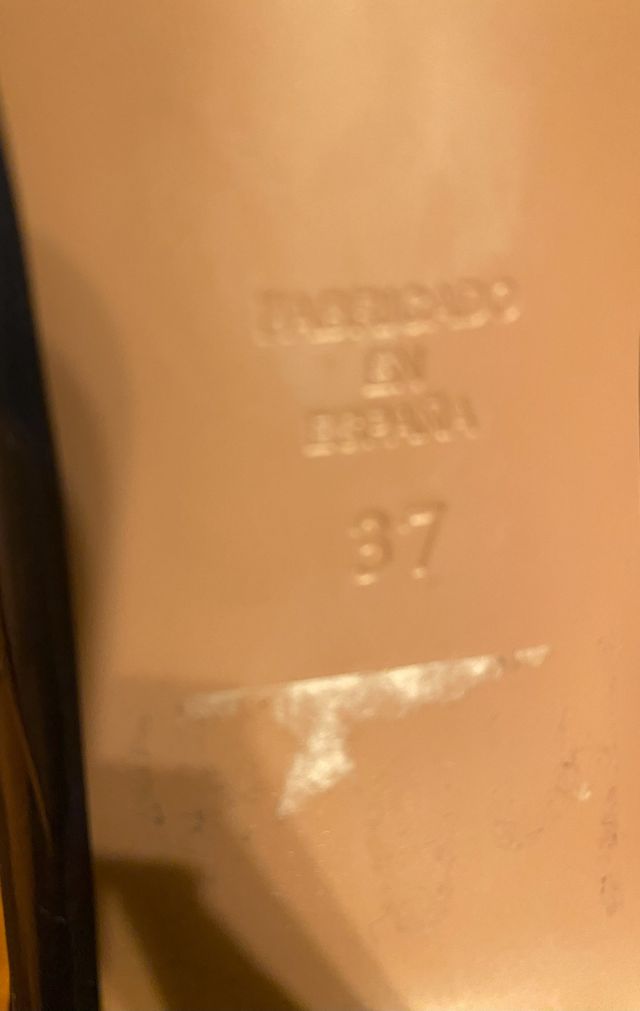 Zapato Gloria Ortiz ante y piel azul Talla 37