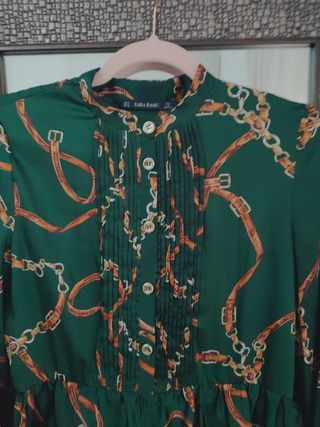 Vestido camisero verde