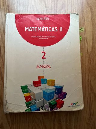 Libro matemáticas 2 bachillerato