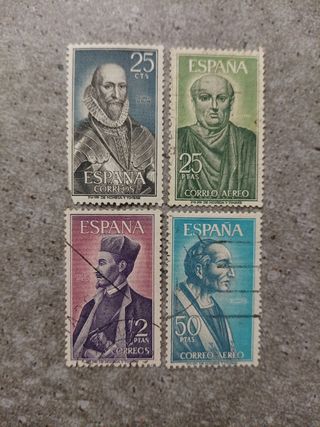 Sellos España año 1966 personajes