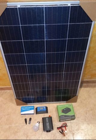 Kit solar 12v 600w con inversor de 220v