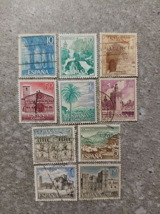 Sellos España año 1966 serie turística