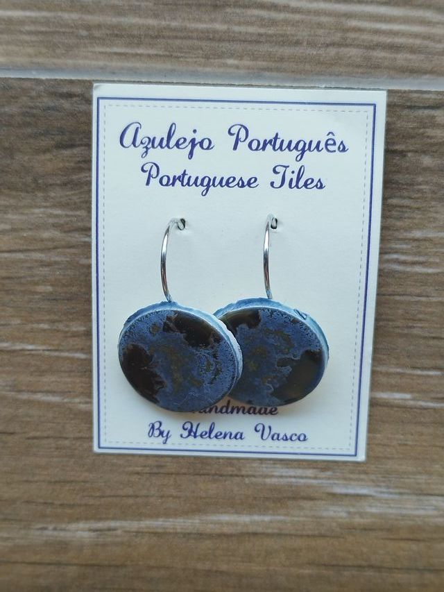Brincos Portuguese tiles handmade