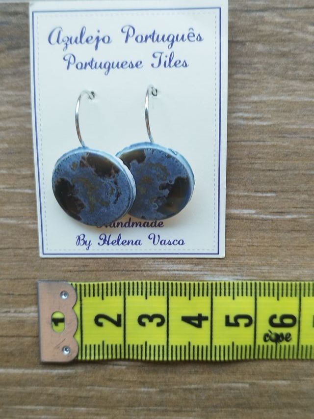 Brincos Portuguese tiles handmade