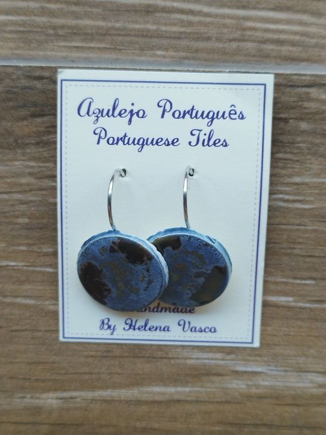 Brincos Portuguese tiles handmade