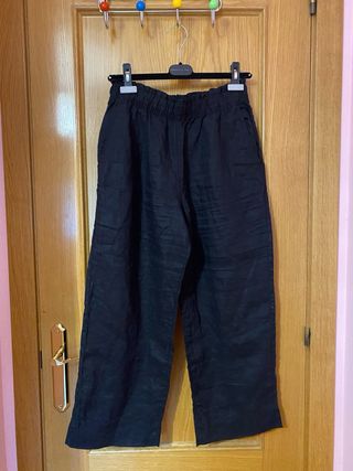 Pantalon negro lino