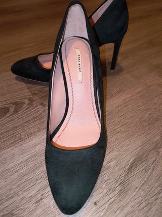 Zapatos terciopelo verde