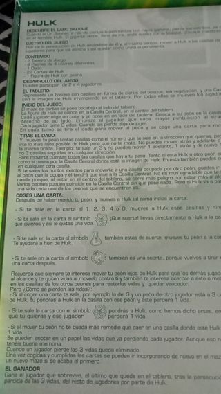 Juego mesa Hulk Vintage (2003) 2-4 jugadores