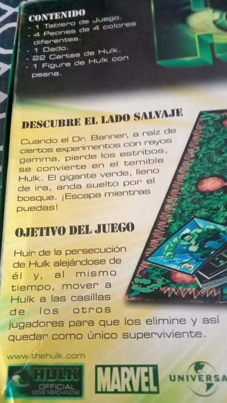 Juego mesa Hulk Vintage (2003) 2-4 jugadores