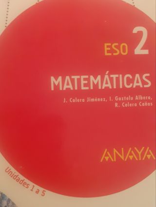 Libros 2° ESO. Matemáticas. Anaya.