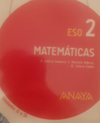 Libros 2° ESO. Matemáticas. Anaya.
