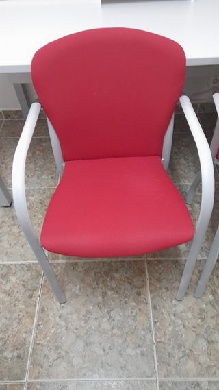 Silla oficina/academia modelo swing roja