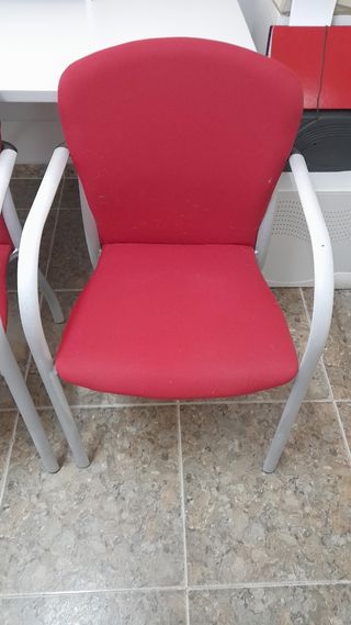 Silla oficina/academia modelo swing roja