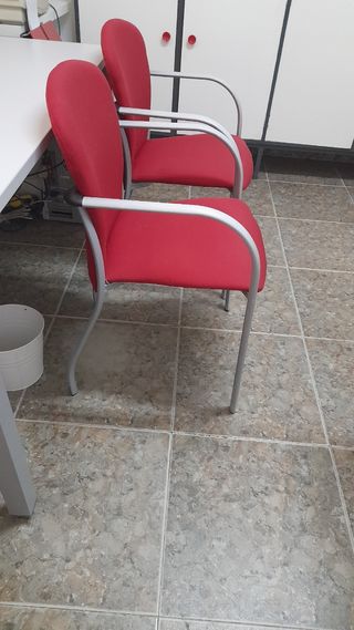 Silla oficina/academia modelo swing roja