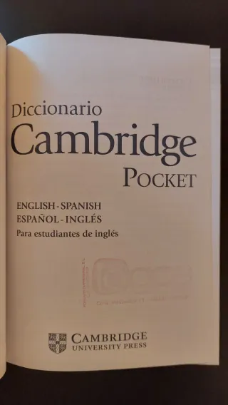 Diccionario de inglés Cambridge Pocket