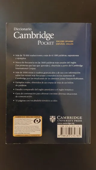 Diccionario de inglés Cambridge Pocket
