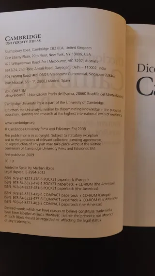 Diccionario de inglés Cambridge Pocket