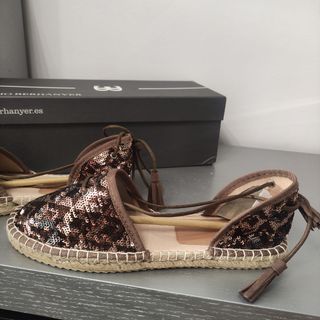 Sandalias alpargatas de lentejuelas 