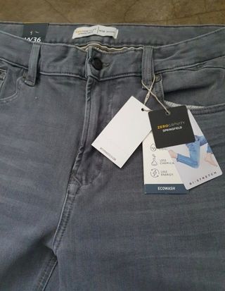 Calças de ganga cor cinzenta