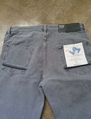 Calças de ganga cor cinzenta