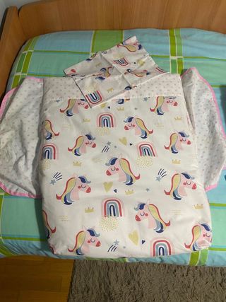 Funda de colchón, almuhadón y bajera