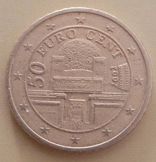 Moneda: 50 céntimos Austria 2002