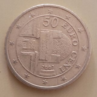 Moneda: 50 céntimos Austria 2002