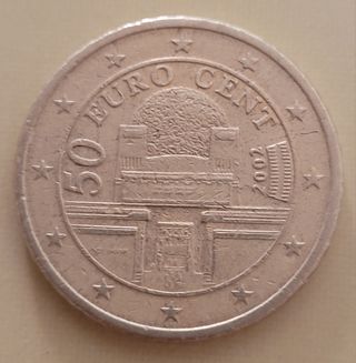 Moneda: 50 céntimos Austria 2002