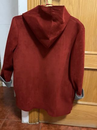 Chaqueta granate burdeos gris tipo neopreno