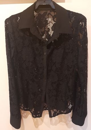 Camisa encaje manga larga