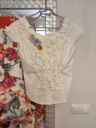 Conjunto Falda flamenca y Camisa a juego 
